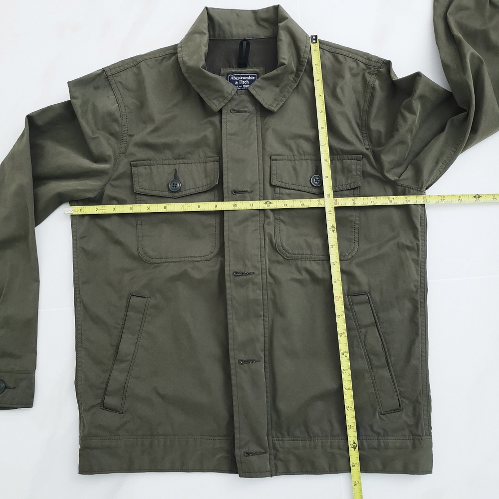 NEW Abercrombie & Fitch Dark Green Military Field Utility Jacket Sz S - Picture 12 of 13